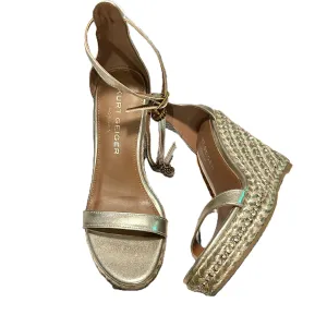 All Day Weekend Warriors Gold Sandals Designer By Kurt Geiger, Size: 5.5