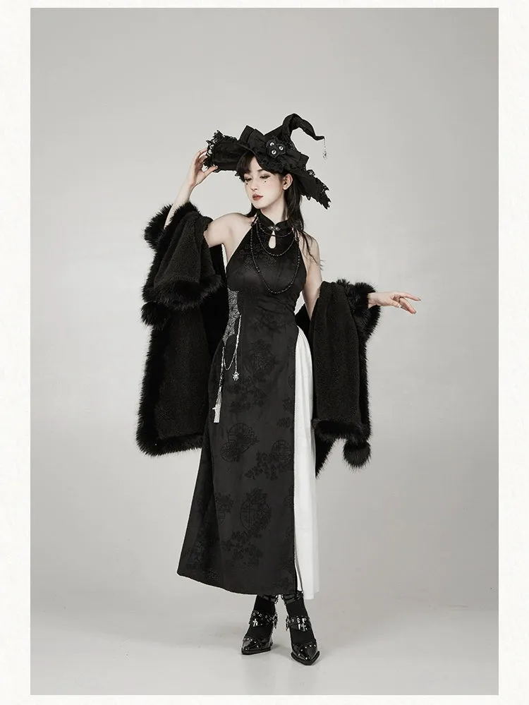 Gothic Lolita Cape Vibrant Hooded Coat Winter Fleece Cloak
