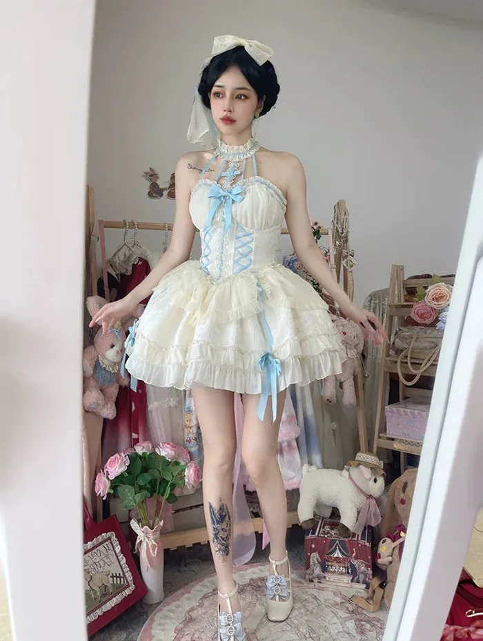 Gothic Lolita Dress Cross-Hime Halterneck Lolita Jumper Dress