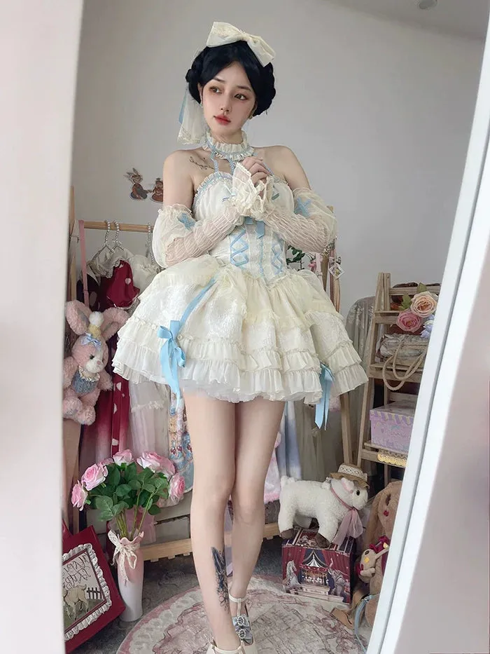 Gothic Lolita Dress Cross-Hime Halterneck Lolita Jumper Dress