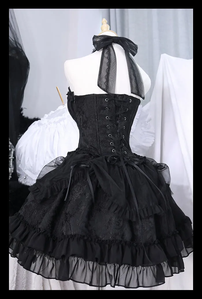 Gothic Lolita Dress Cross-Hime Halterneck Lolita Jumper Dress