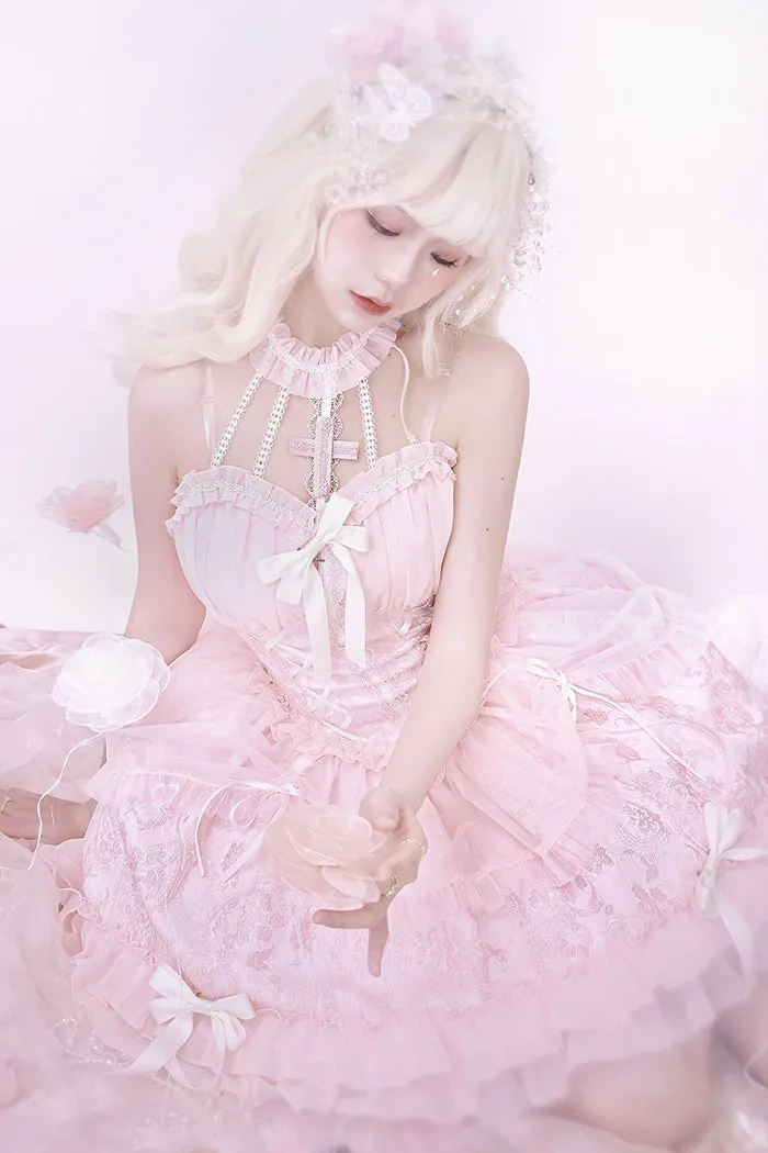 Gothic Lolita Dress Cross-Hime Halterneck Lolita Jumper Dress