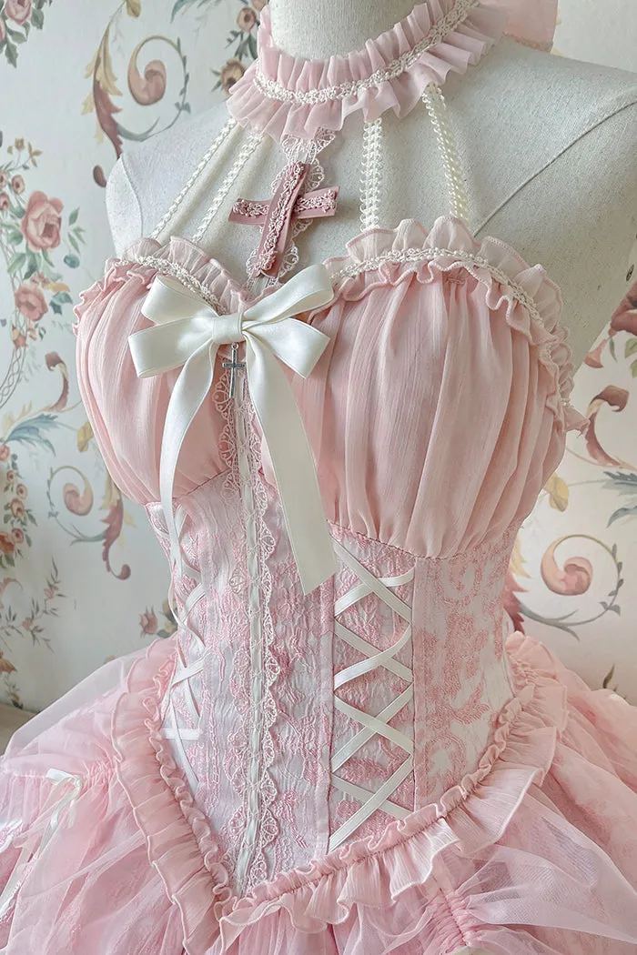 Gothic Lolita Dress Cross-Hime Halterneck Lolita Jumper Dress