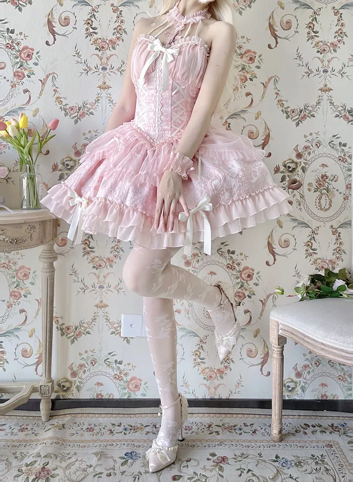Gothic Lolita Dress Cross-Hime Halterneck Lolita Jumper Dress