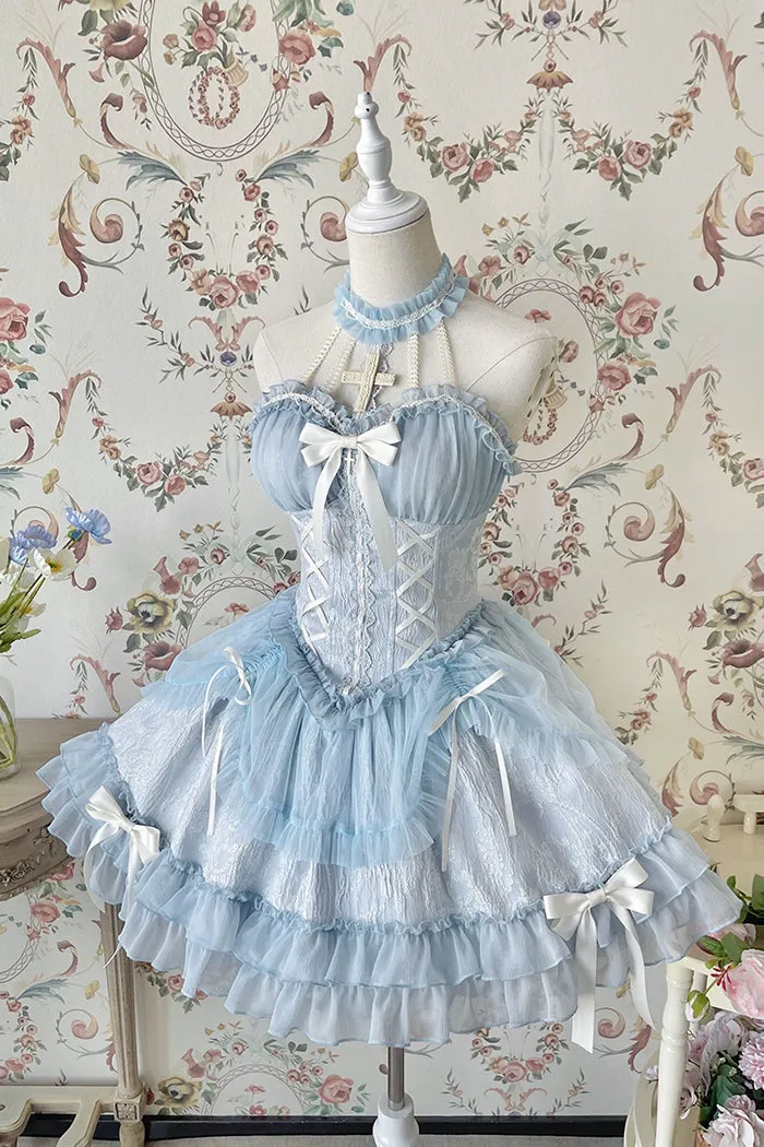 Gothic Lolita Dress Cross-Hime Halterneck Lolita Jumper Dress