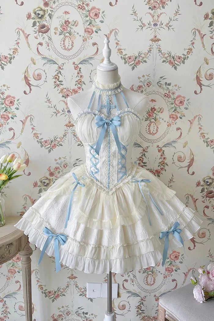 Gothic Lolita Dress Cross-Hime Halterneck Lolita Jumper Dress