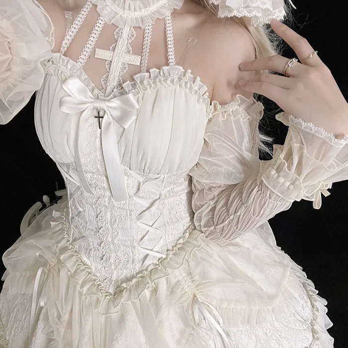 Gothic Lolita Dress Cross-Hime Halterneck Lolita Jumper Dress