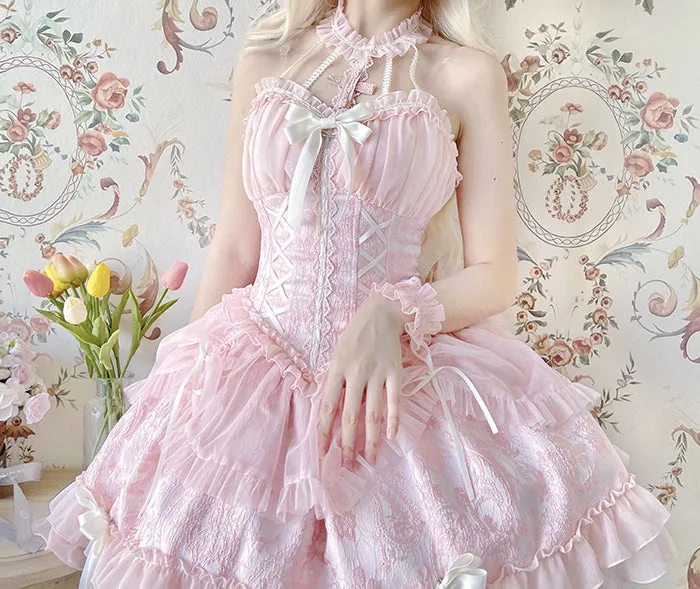 Gothic Lolita Dress Cross-Hime Halterneck Lolita Jumper Dress