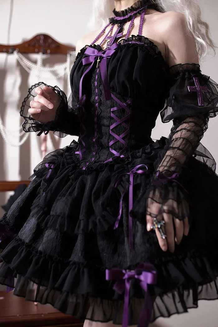 Gothic Lolita Dress Cross-Hime Halterneck Lolita Jumper Dress