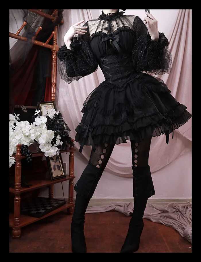Gothic Lolita Dress Cross-Hime Halterneck Lolita Jumper Dress