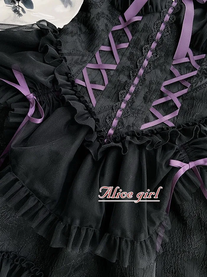 Gothic Lolita Dress Cross-Hime Halterneck Lolita Jumper Dress
