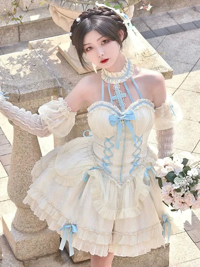 Gothic Lolita Dress Cross-Hime Halterneck Lolita Jumper Dress