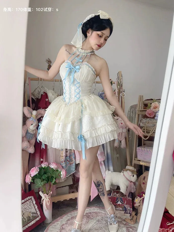 Gothic Lolita Dress Cross-Hime Halterneck Lolita Jumper Dress