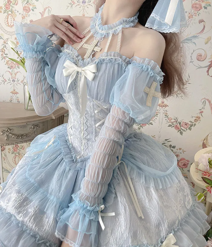 Gothic Lolita Dress Cross-Hime Halterneck Lolita Jumper Dress