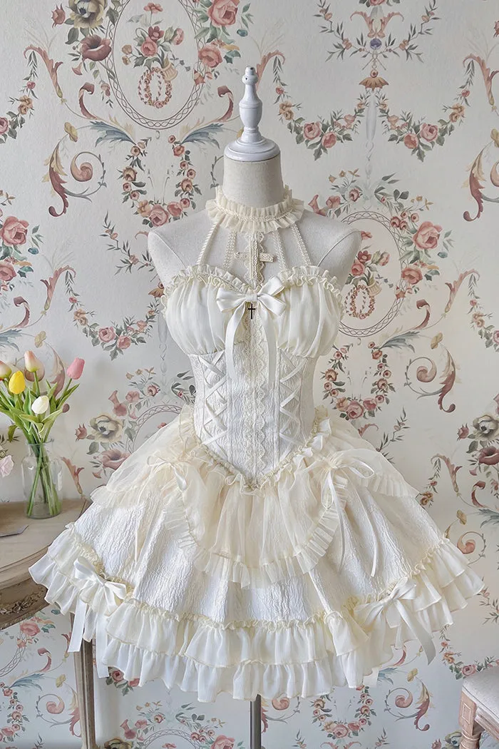 Gothic Lolita Dress Cross-Hime Halterneck Lolita Jumper Dress