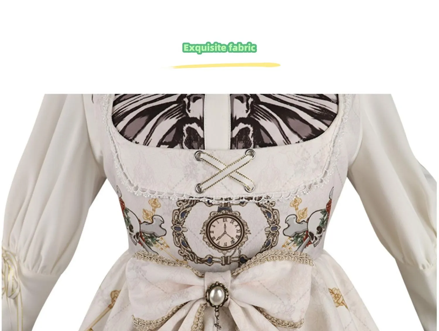 Gothic Lolita Dress Set Black White Lolita Blouse Dress Set