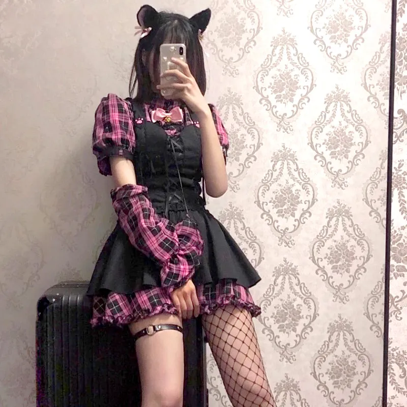 Gothic Lolita Punk Mini Dress