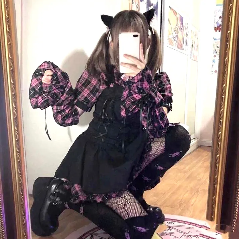 Gothic Lolita Punk Mini Dress