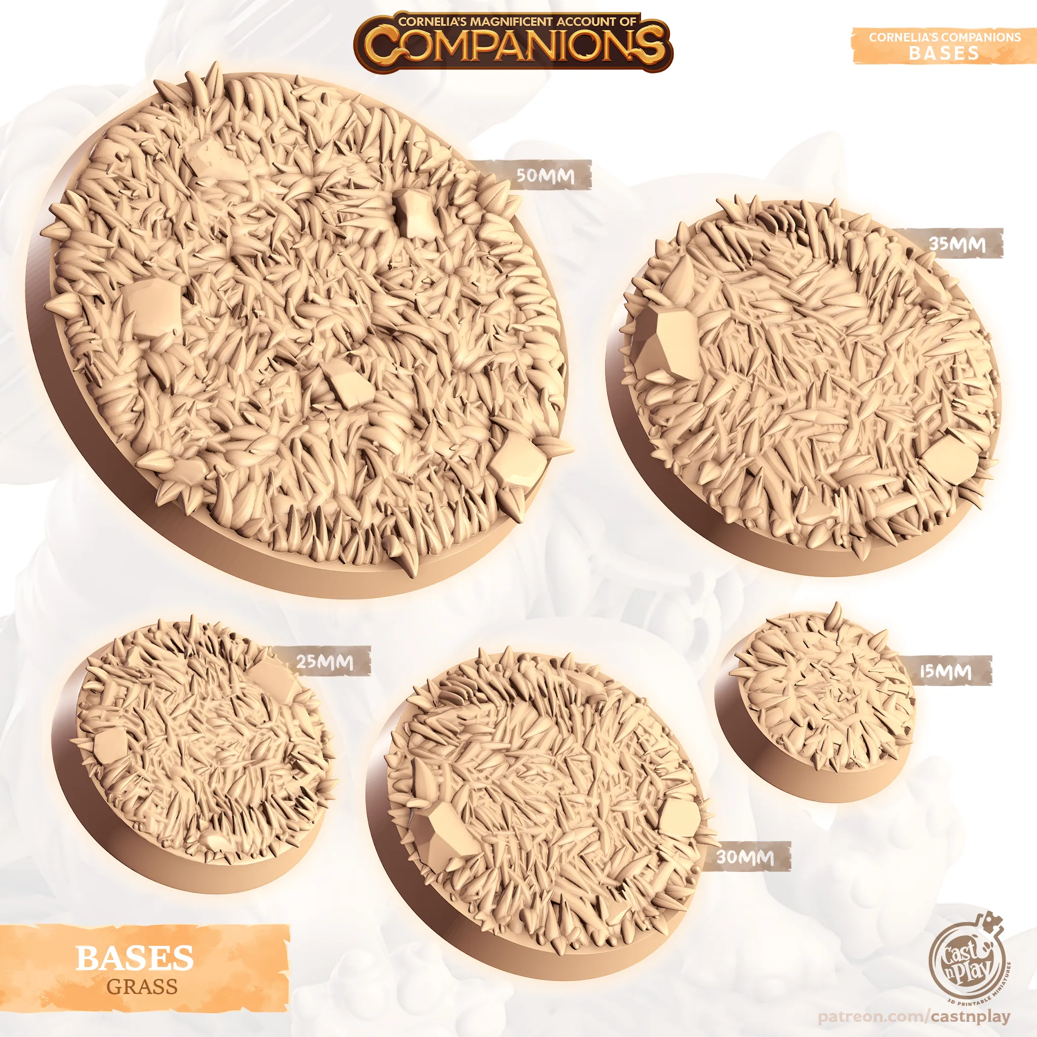 Grass Base Set For Miniatures