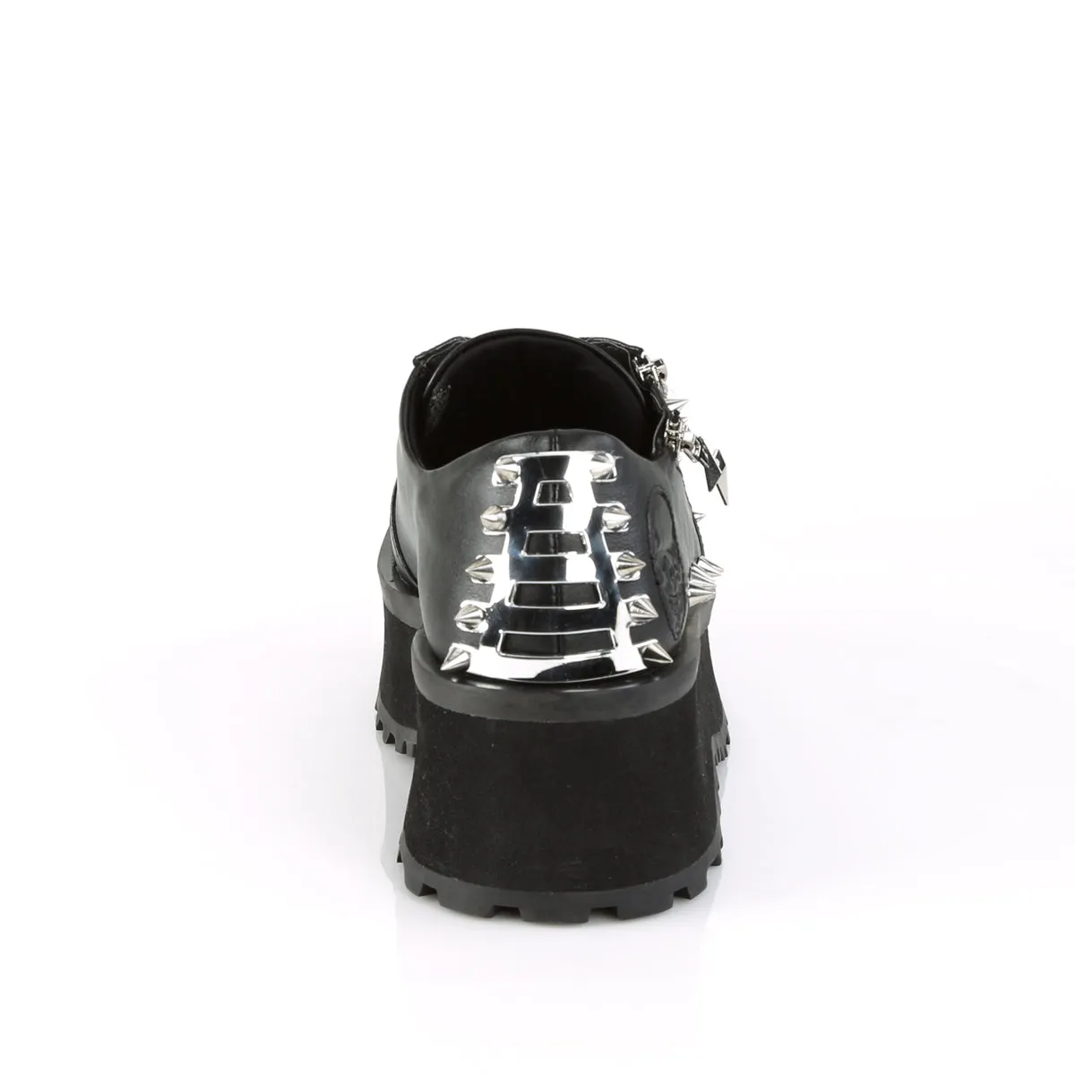 GRAVEDIGGER-04 DemoniaCult Black Vegan Leather Sexy Unisex Platform Shoes & Boots (Alternative Footwear)
