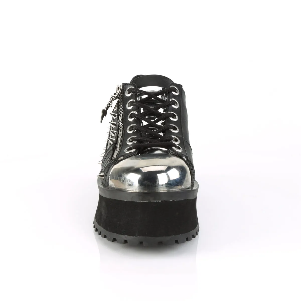 GRAVEDIGGER-04 DemoniaCult Black Vegan Leather Sexy Unisex Platform Shoes & Boots (Alternative Footwear)