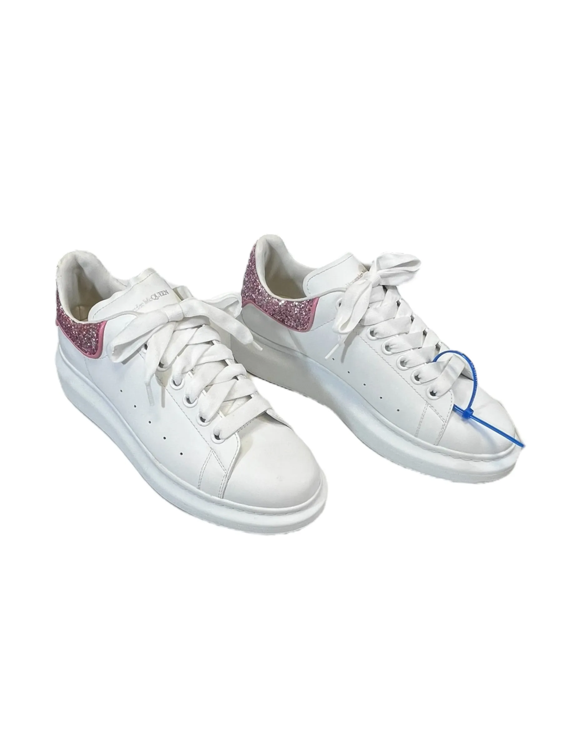 Dry Fast Swim Edge Pink & White Shoes Luxury Designer Alexander Mcqueen, Size 9.5