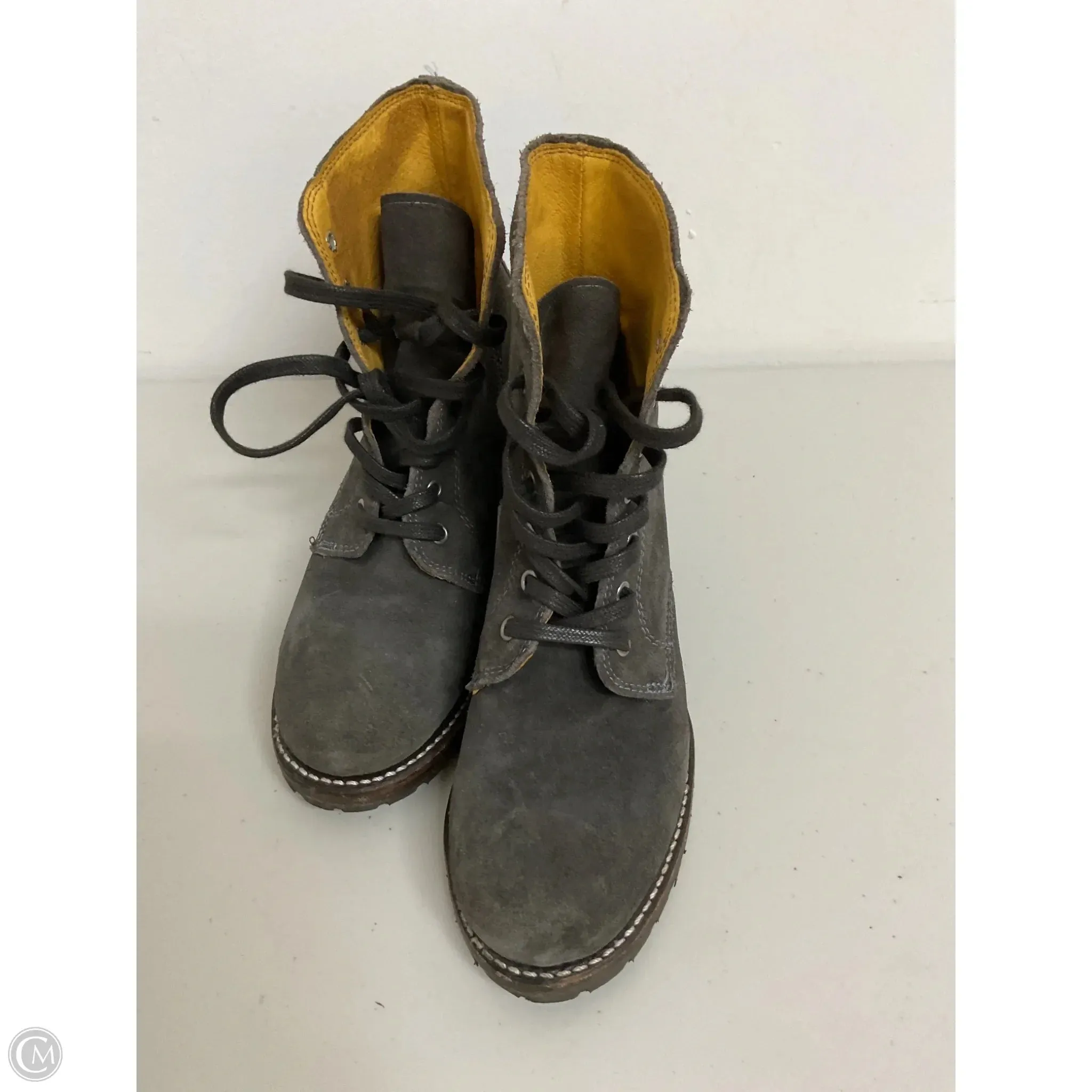 Boots Designer By Frye In Grey, Size: 6.5 All Comfort