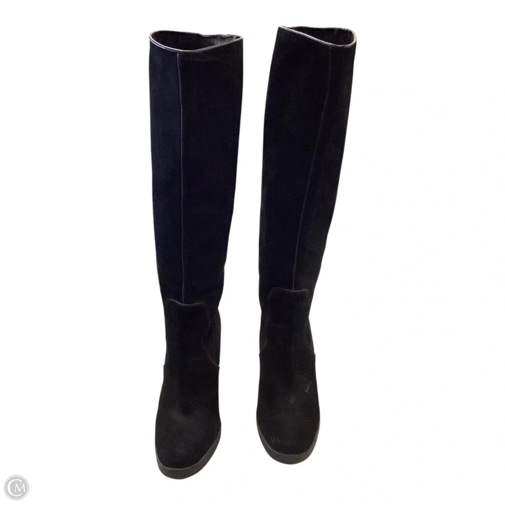 Breathable Rural Traveler Cowgirl Vibe Boots Knee Heels By Calvin Klein In Black, Size: 8.5