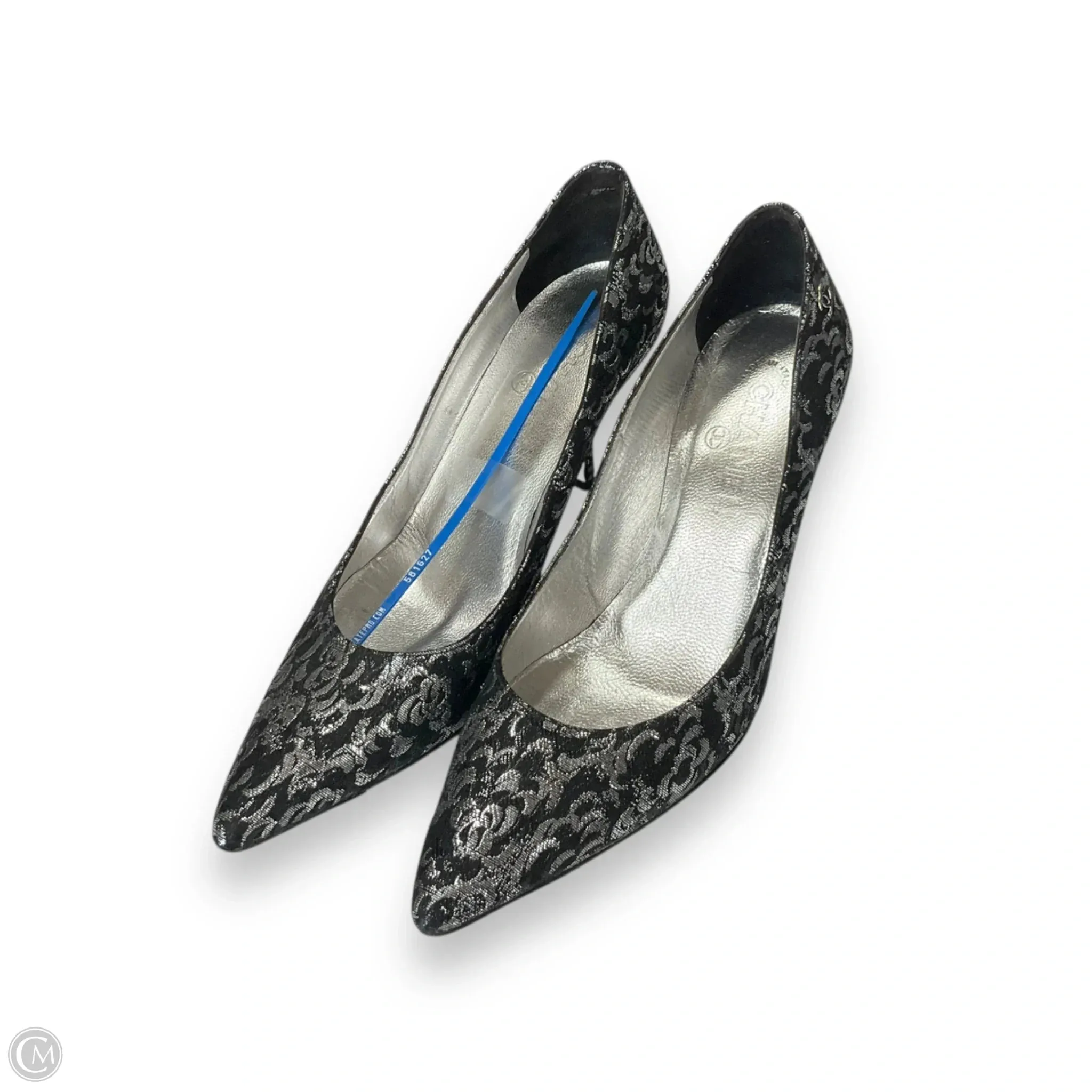 Shoes Luxury Designer By Chanel In Black & Silver, Size: 8.5 Sturdy Build Quick Drying Travel Enthusiasts
