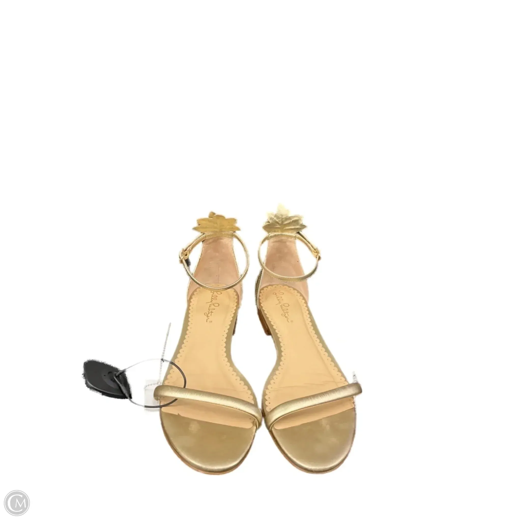 Sandals Designer By Lilly Pulitzer In Gold, Size: 9 Slip On Convenience