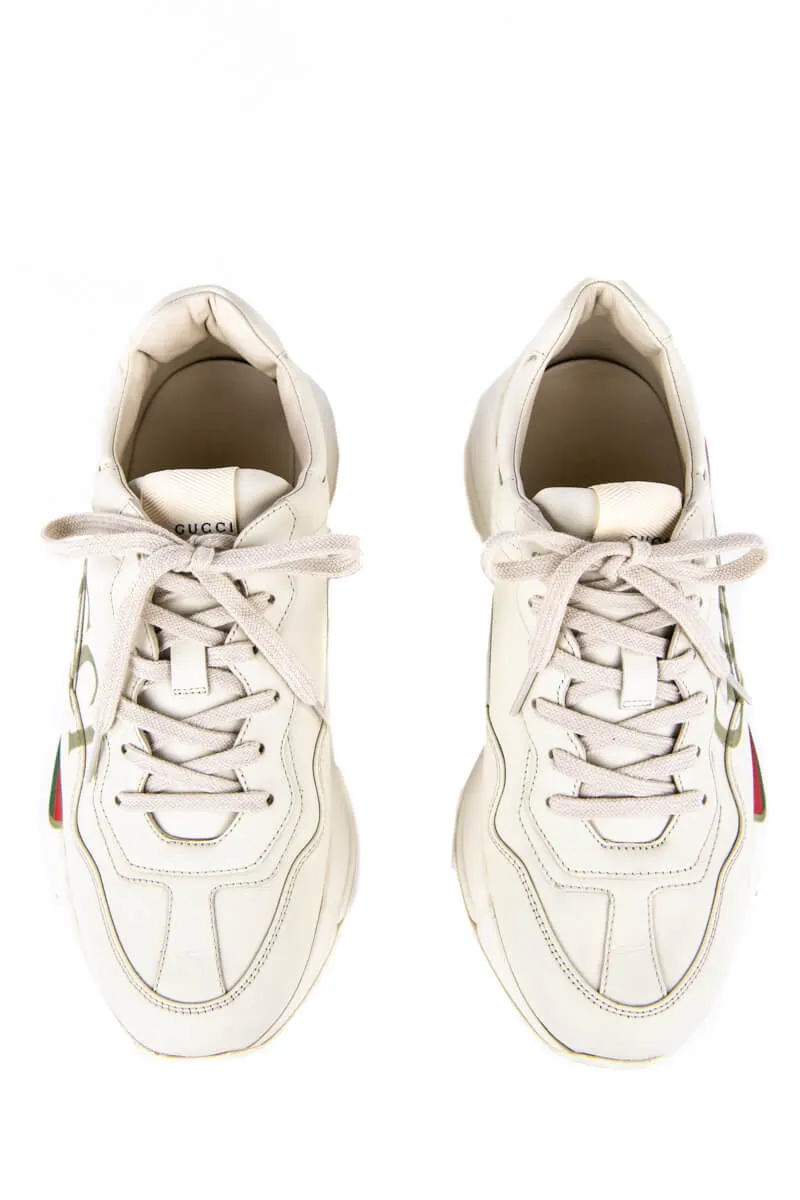 Gucci Ivory 2018 Rhyton GG Web Sneakers Size ﻿IT 40 | US 10