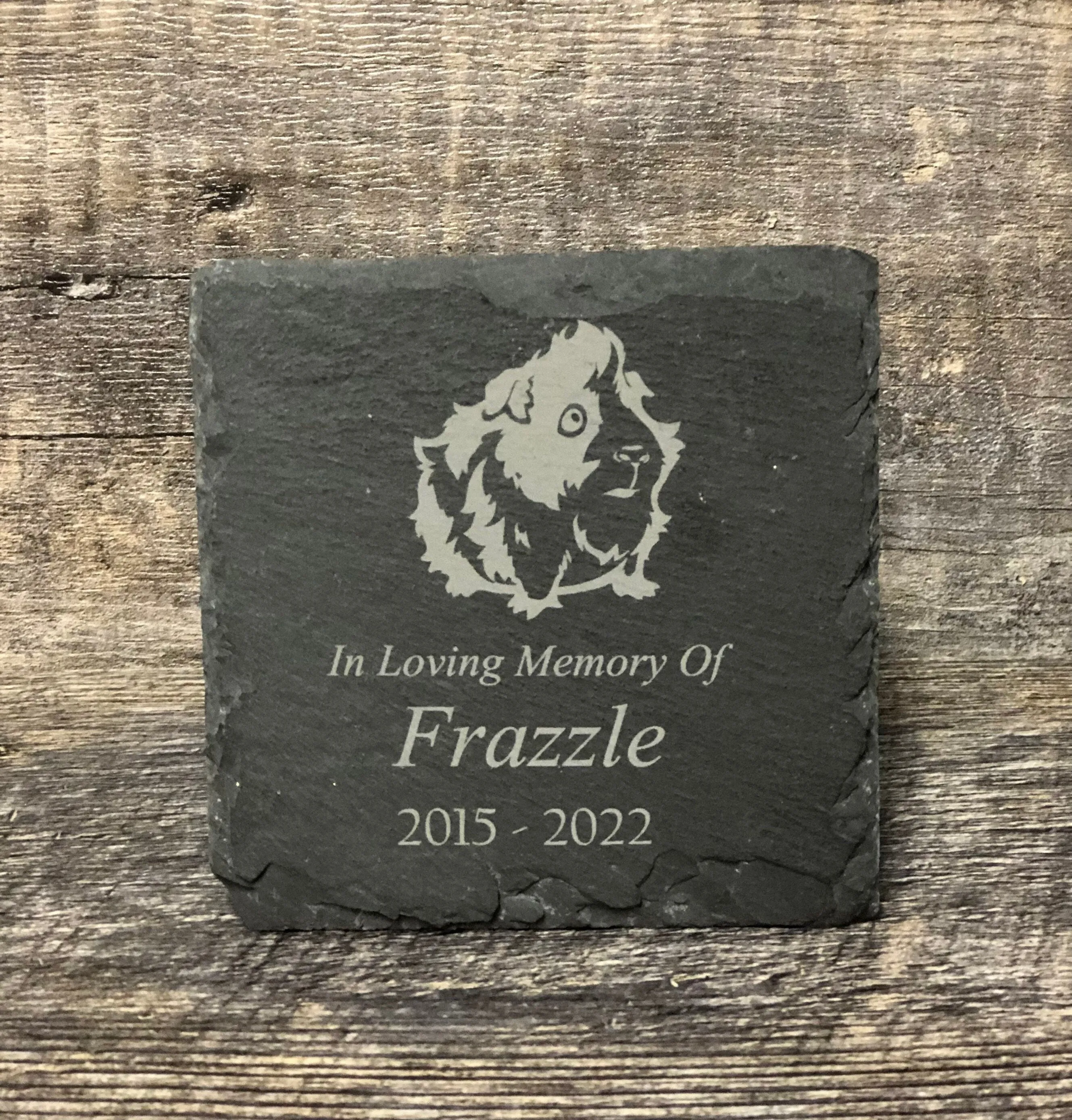 Guinea Pig Grave Marker Memorial Stone Pet Memory Stone Pet Loss Gift Remembrance Stone Memorial Plaque Slate Personalized Custom Engraved