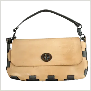 Hand-Crafted Two-Toned Leather Clutch Purse
