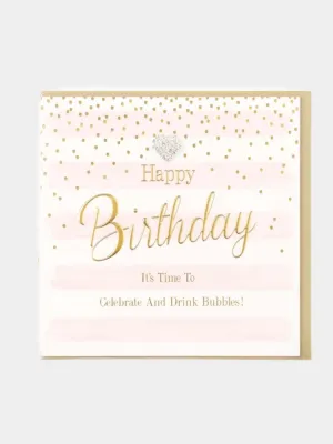 Happy Birthday Diamante Card