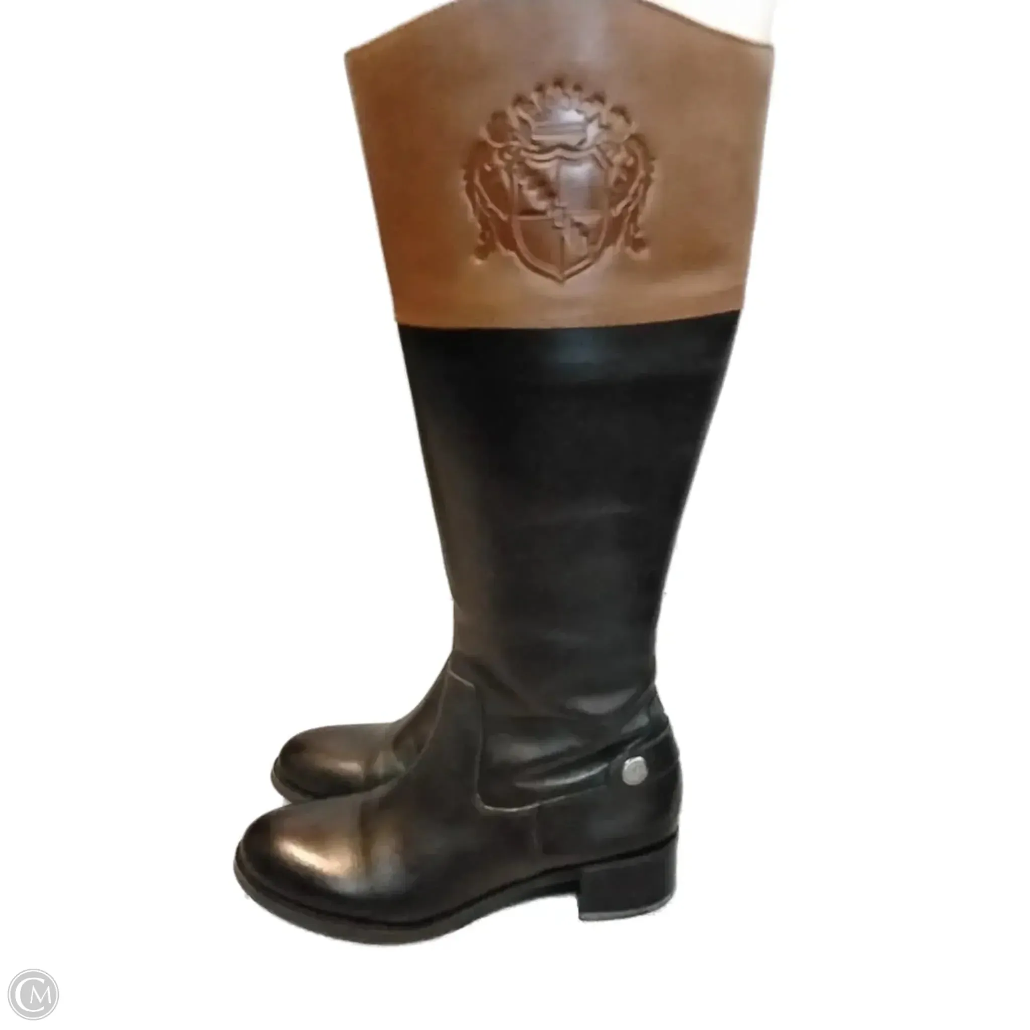 Seamless Comfort All Day Worker Thermal Core Snowy Path Boots Knee Flats By Franco Sarto In Black & Brown, Size: 6.5