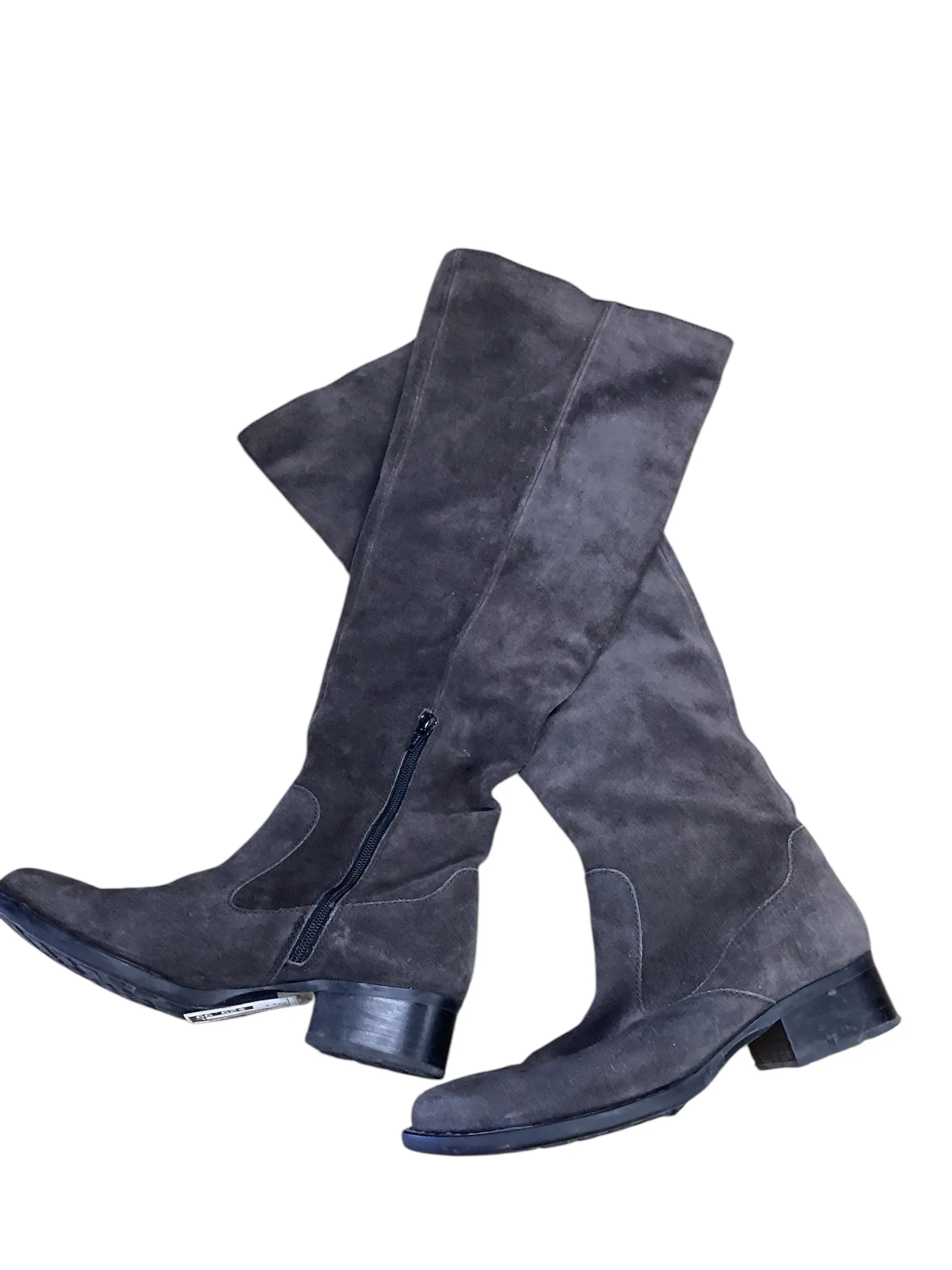 Boots Knee Flats By Born In Grey, Size: 9.5 Biker Nature Ready