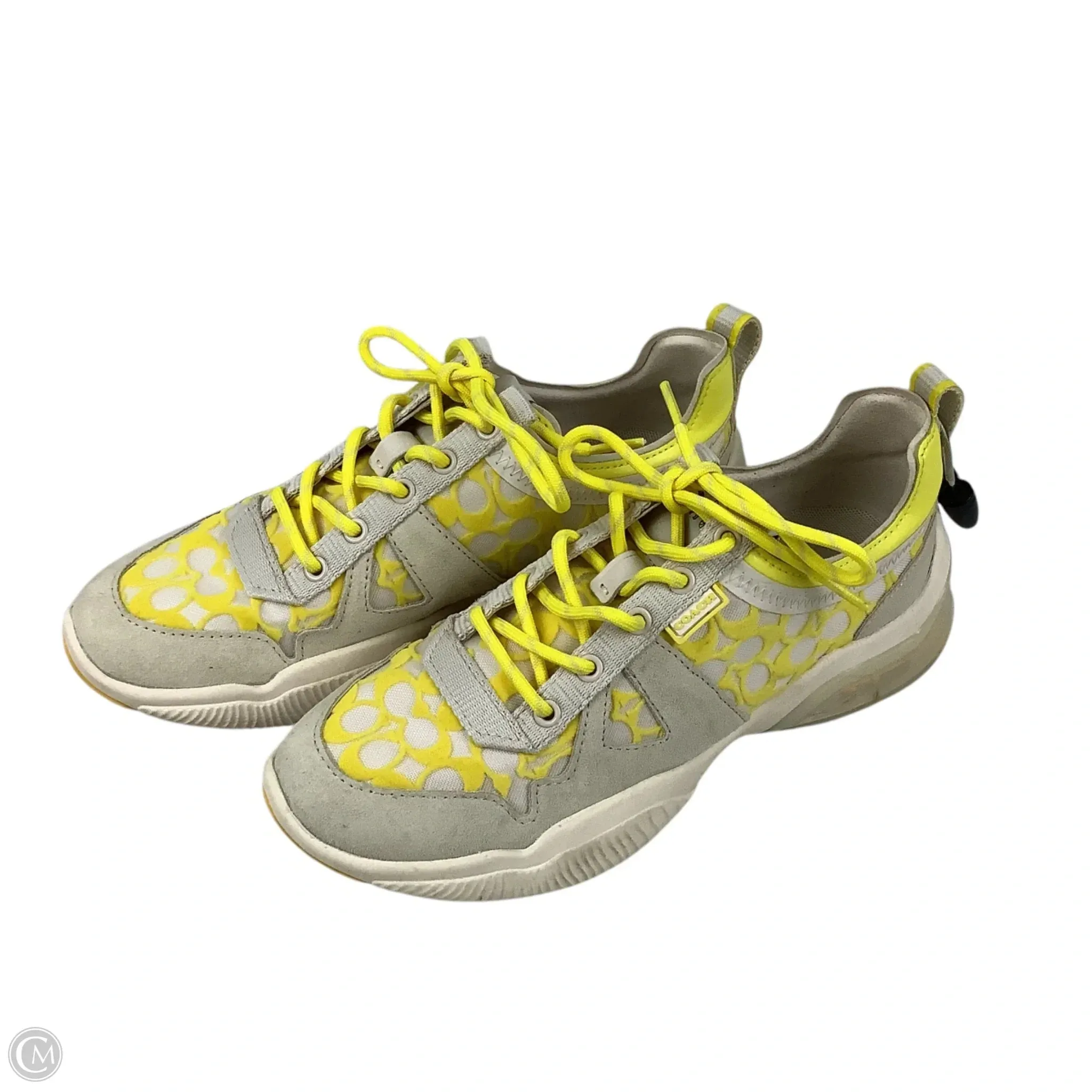 Quick Flex Shoes Designer By Coach In Yellow, Size: 7