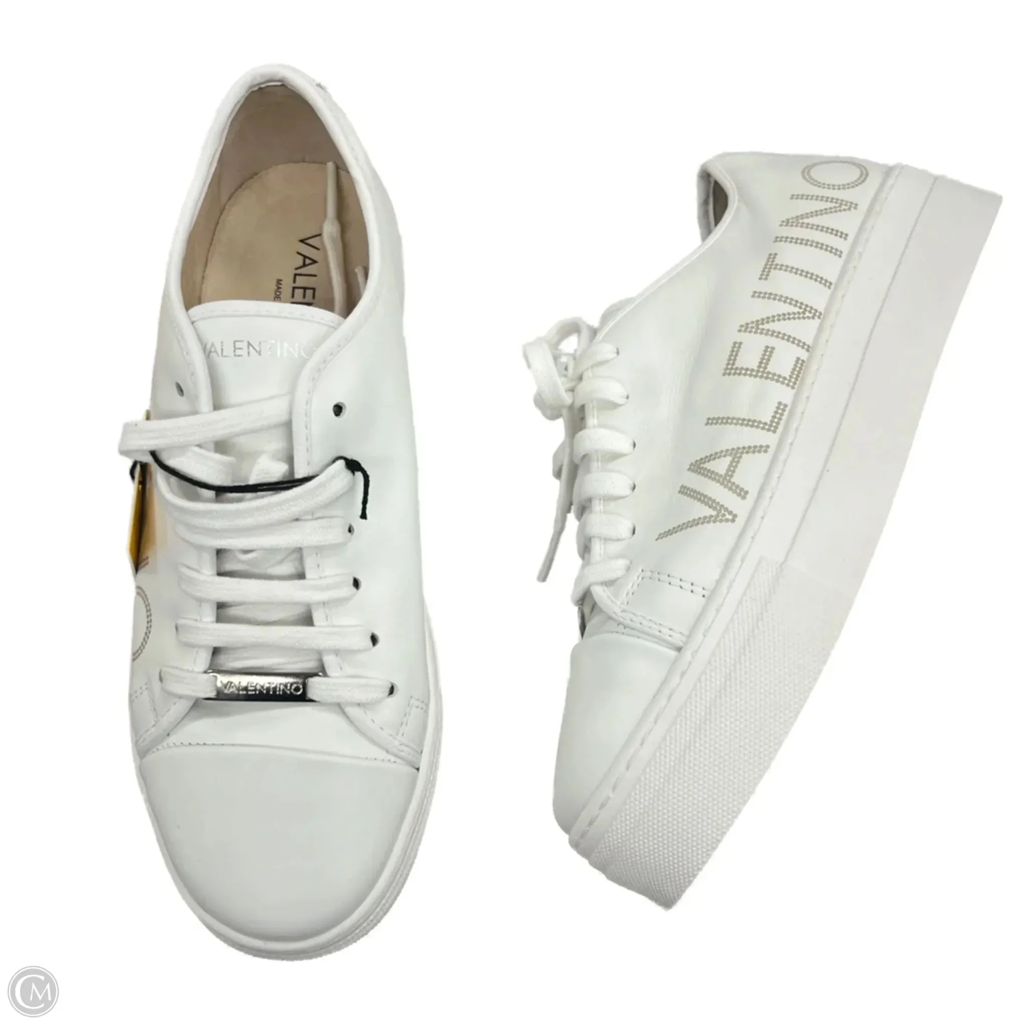 Comfort Heel Best Seller Shoes Designer By Valentino-mario In White, Size: 9.5