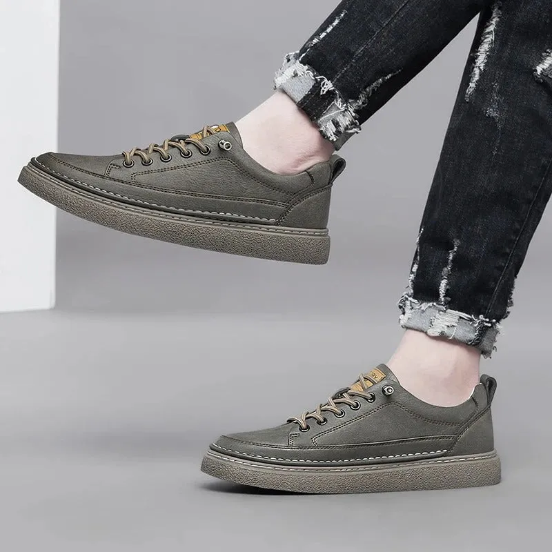 Helston Genuine Leather Sneakers