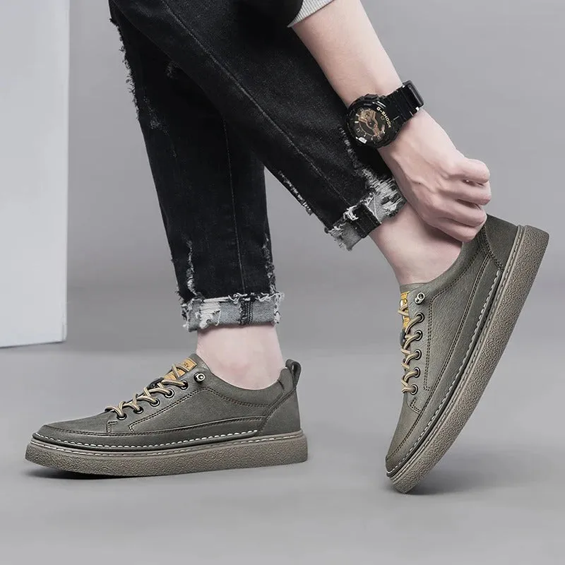 Helston Genuine Leather Sneakers