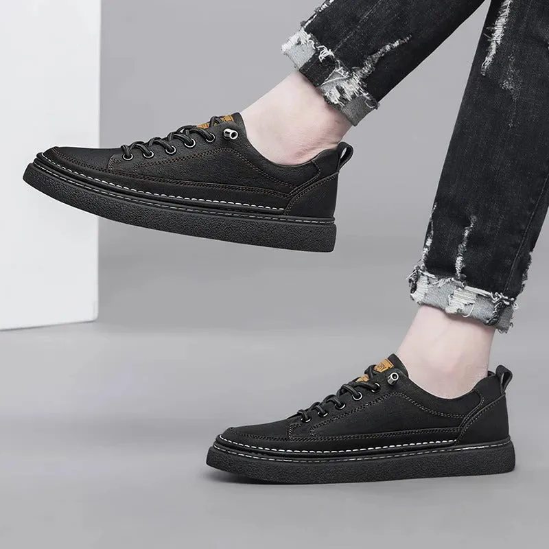 Helston Genuine Leather Sneakers