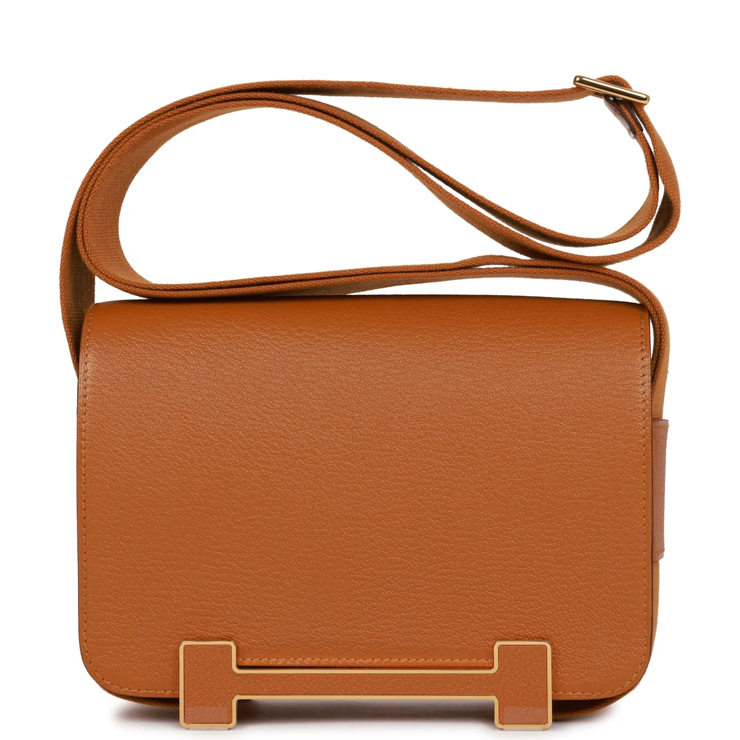 Hermes Geta Caramel Chevre Gold Hardware