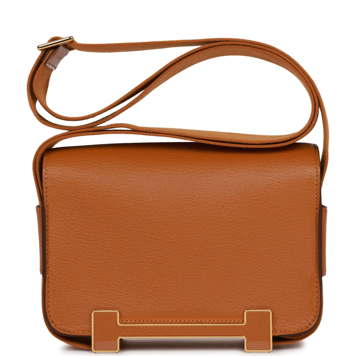 Hermes Geta Caramel Chevre Gold Hardware