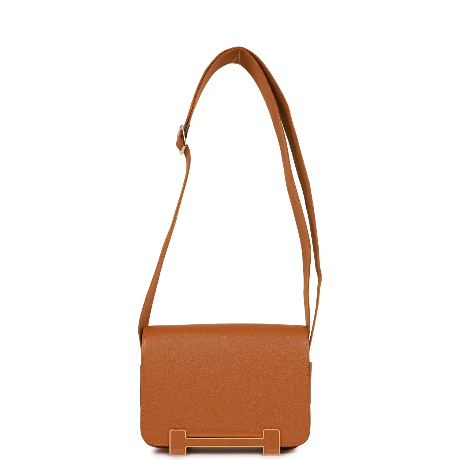 Hermes Geta Caramel Chevre Gold Hardware