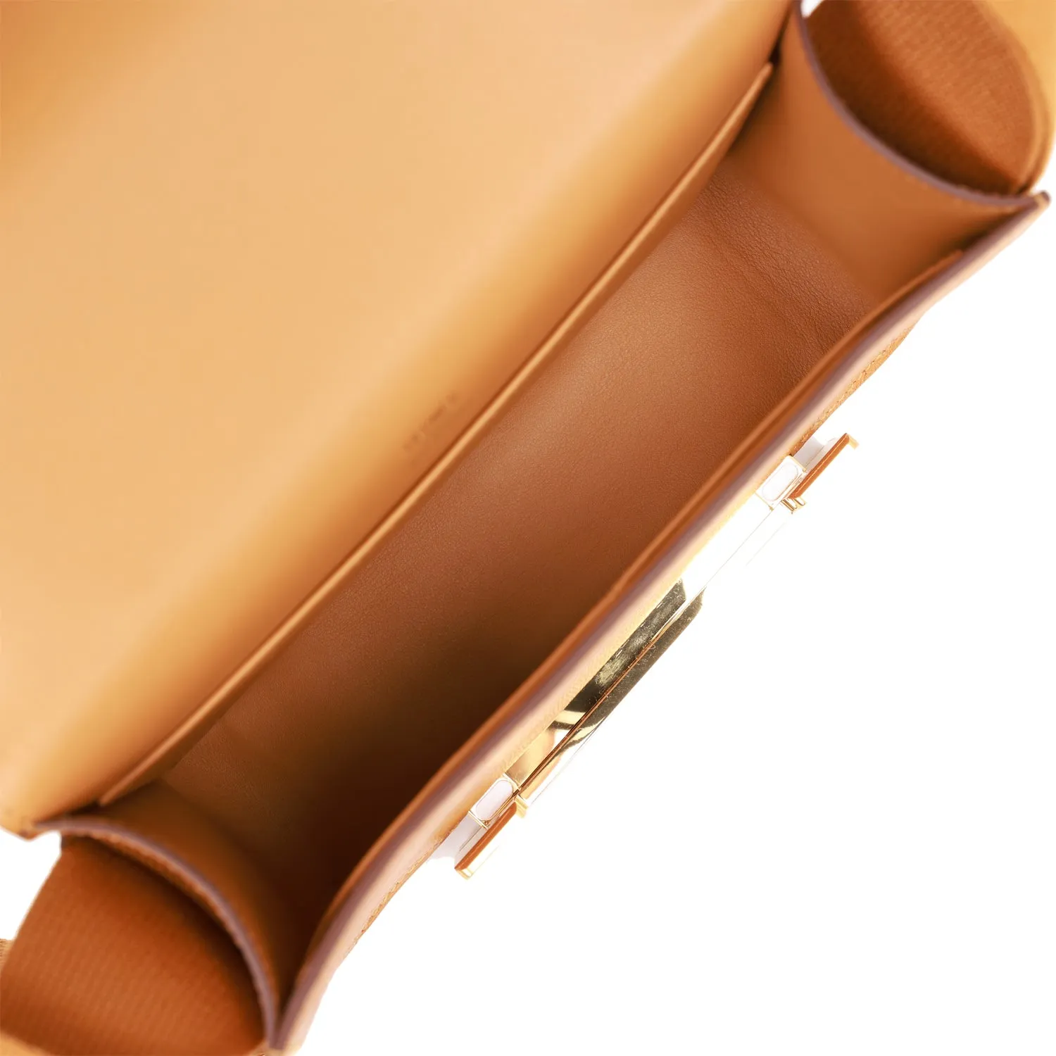 Hermes Geta Caramel Chevre Gold Hardware