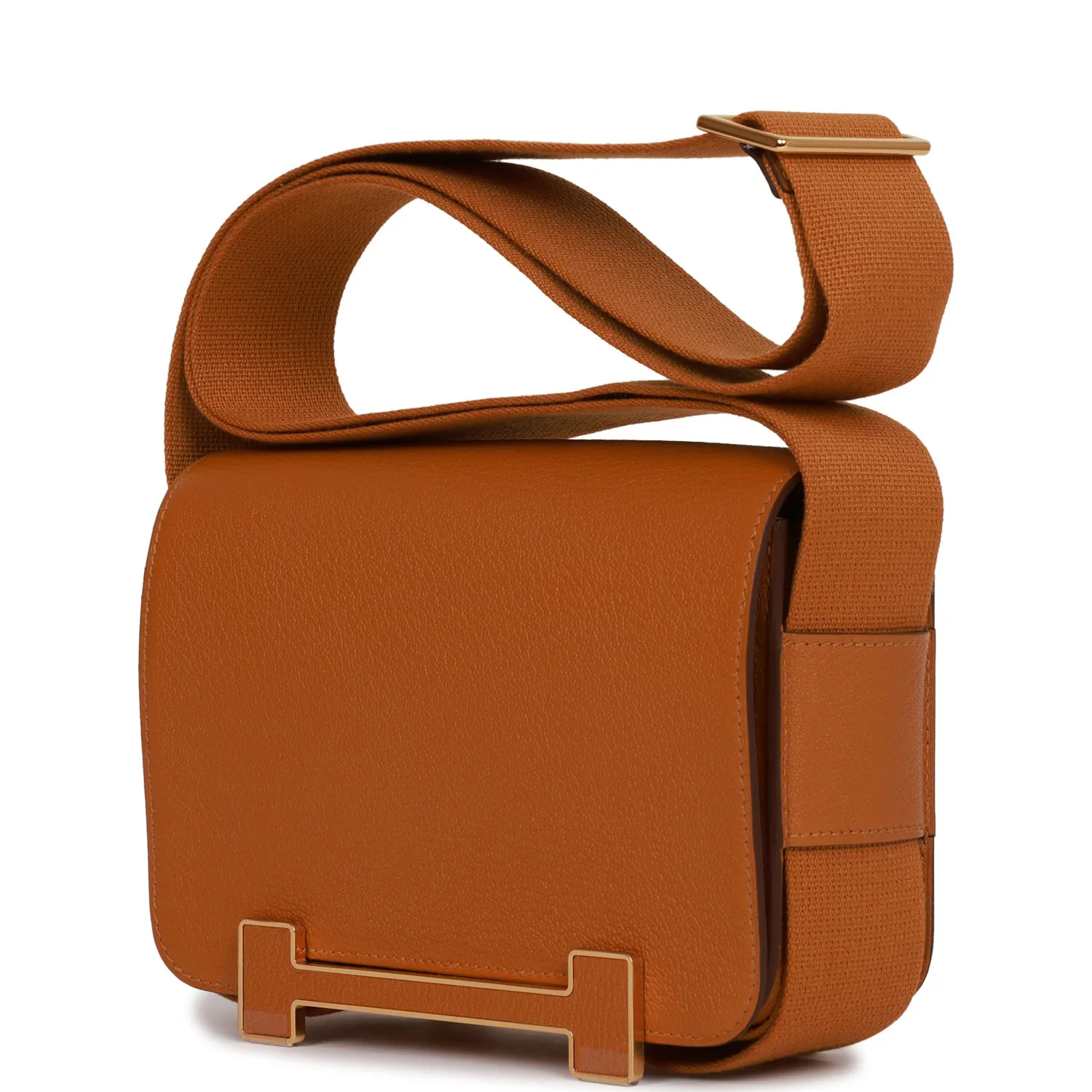 Hermes Geta Caramel Chevre Gold Hardware