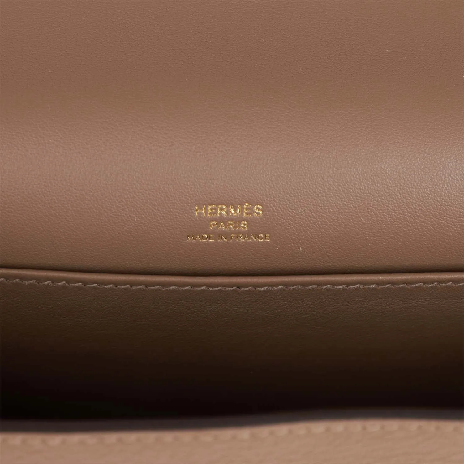 Hermes Geta Etoupe Chevre Gold Hardware