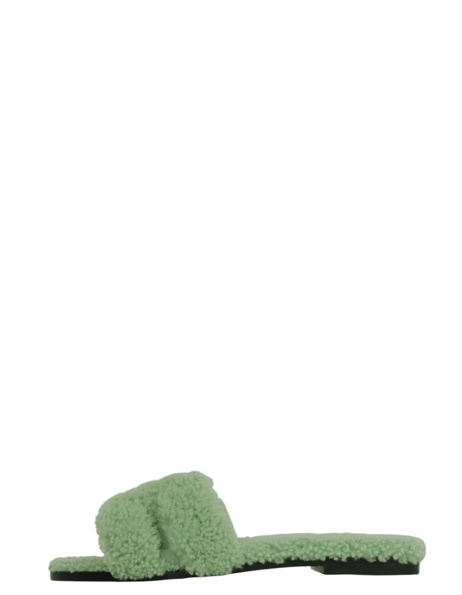 Hermes NEW Shearling Oran Slides 38.5