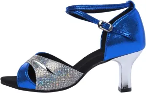 High Heels for Women Open Toe Square Toe Strappy Sandals Chunky Heel Ankle Strap Shoes