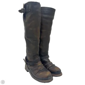Boots Knee Flats By Freebird In Brown, Size: 6 Shock Absorbing Daily Walks